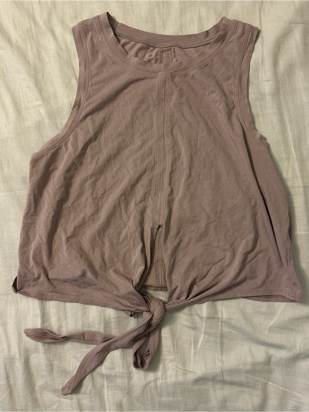 Lululemon Sleeveless Tie-Front Tank Top in Mauve